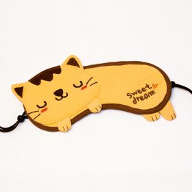 [Sweet Dream - Yellow Kitty] Animal Eye Shade / Sleeping Mask Cover / Sleep Blinder (7.9*2.8)